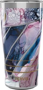 Tervis Traveler Inkreel Butterfly Wing Triple Walled Insulated Tumbler Travel Cup Keeps Drinks Cold & Hot, 20oz, Stainless Steel - Image 2