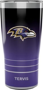 Tervis Traveler NFL Baltimore Ravens - Ombre Triple Insulated Tumbler Travel Cup Keeps Drinks Cold & Hot, 20oz, Stainless Steel - Image 2
