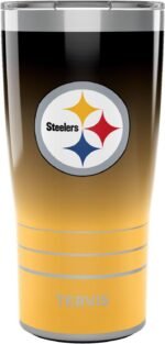 Tervis Traveler NFL Pittsburgh Steelers - Ombre Triple Insulated Tumbler Travel Cup Keeps Drinks Cold & Hot, 20oz, Stainless Steel - Image 2
