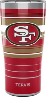 Tervis Traveler NFL San Francisco 49ers - Hype Stripes Triple Insulated Insulated Tumbler Travel Cup Keeps Drinks Cold & Hot, 20oz, Stainless Steel - Image 2