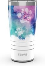 Tervis Traveler Paw Prints Triple Insulated Tumbler Travel Cup Keeps Drinks Cold & Hot, 20oz, Stainless Steel - Image 2