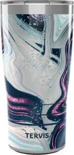 Tervis Traveler Purple Teal Marble Triple Walled Insulated Tumbler Travel Cup Keeps Drinks Cold & Hot, 20oz, Stainless Steel - Image 2