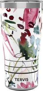 Tervis Traveler Sara Barrenson Floral Abstraction Triple Walled Insulated Tumbler Travel Cup Keeps Drinks Cold & Hot, 20oz, Stainless Steel - Image 2