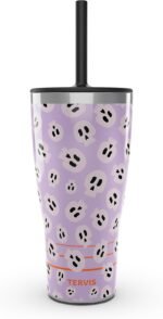 Tervis Traveler Skullicious Triple Walled Insulated Tumbler Travel Cup Keeps Drinks Cold & Hot, 30oz with Straw Lid, Stainless Steel - Image 2