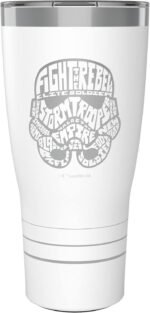 Tervis Traveler Star Wars Character Wordle Engraved Storm Trooper Triple Walled Insulated Tumbler Travel Cup Keeps Drinks Cold & Hot, 30oz, Stormtrooper - Glacier White - Image 2