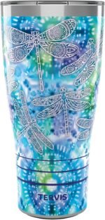 Tervis Traveler Tie Dye Dragonfly Triple Insulated Tumbler Travel Cup Keeps Drinks Cold & Hot, 30oz, Stainless Steel - Image 2