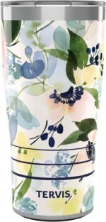 Tervis Traveler Yao Cheng - Floral Anemones Triple Insulated Tumbler Travel Cup Keeps Drinks Cold & Hot, 20oz, Stainless Steel - Image 2