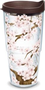 Tervis Tumbler 24 oz with Travel Lid, Cherry Blossom, 1 Count (Pack of 1) - Image 2