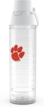 Tervis Venture® Lite Tritan 24oz Water Bottle with 2-in-1 VersaLid® | Clemson Tigers - Primary Logo | Made in America, Leakproof, Double-Wall Vacuum Insulated, Keeps Drinks Cold - Image 2