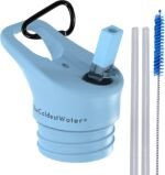 The Coldest Water Insulated Standard Mouth Size 2.0 - Hydro Sports Straw Cap Flip Top Lid - Multi-Compatible with Standard Flask Mouth Size Stainless Steel Water Bottles - Image 2