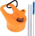 The Coldest Water Insulated Standard or Wide Mouth Size 2.0 - Hydro Sports Straw Cap Flip Top Lid - Multi Compatible with Standard Flask Mouth Size Stainless Steel Water Bottles - Image 2