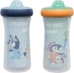 The First Years Bluey Insulated Sippy Cups - Dishwasher Safe Spill Proof Toddler Cups - Ages 12 Months and Up - 9 Ounces - 2 Count - Image 2