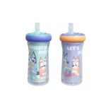 The First Years Bluey Insulated Straw Cup - Bluey Sippy Cups with Straw - Kids Water Bottles - 9 Oz - 2 Count - Ages 9 Months and Up - Image 2