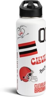 The Memory Company Officially Licensed NFL 34oz Water Bottle - Premium Stainless Steel Double-Wall Insulated, Leakproof Design - Image 2