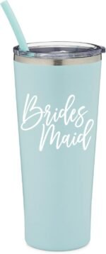 The Navy Knot Bridesmaid Tumbler Cup – Seamist Mint, Vacuum Insulated Stainless Steel, Personalized Bridal Shower Gift, Bachelorette Party, Bride Travel Mug, Keeps Drinks Hot or Cold - Image 2