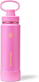 ThermoFlask 24 oz Double Wall Vacuum Insulated Stainless Steel Water Bottle with Spout Lid, Shocking Pink - Image 2