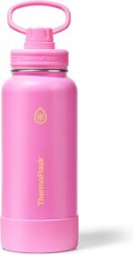 ThermoFlask 32 oz Double Wall Vacuum Insulated Stainless Steel Water Bottle with Spout Lid, Shocking Pink - Image 2