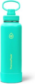 ThermoFlask 40 oz Double Wall Vacuum Insulated Stainless Steel Water Bottle with Spout Lid, Screamin' Green - Image 2