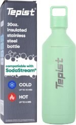 ThirtyO 30oz Stainless Steel Bottle Compatible with Sodastream Machines | Powder Coated Teal | Vacuum Sealed | Double Walled | Leak-Proof | Easy to Carry | Reusable Bottle - Image 2