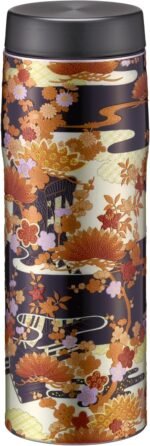Tiger Japanese Art Insulated Travel Mug, 16oz (480ml), 100-Year Kyoto Yuzen Tradition, Made in Japan Premium Stainless Steel Water Bottle, Vacuum Hot & Cold, with Paulownia Gift Box, MJX-B481DG - Image 2