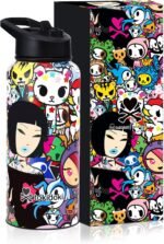 Tokidoki Unicorno Bottle 32oz Insulated Stainless Steel Water Bottle Reusable Vacuum Insulated Water Bottle Tumbler with Leak Proof Flip Bottle for Travel Office Gym (signature) - Image 2