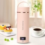 Travel Electric Kettle Portable Mini Kettle,Small Hot Water Boiler with 4 Temperature Settings,304 Stainless Steel,Fast Boiling Water with Auto Shut-Off and Boil Dry Protection (Pink, 400ml) - Image 2