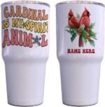 Trendy Cardinal Is My Spirit Animal Coffee Tumbler Gift Idea Customized Name Tumbler Personalized With Lid Engraved 30oz with Lid - Image 2