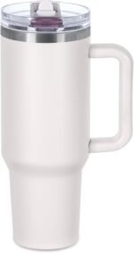 Tswofia 40 oz Tumbler with Handle and Flip Straw Lid, 100% LeakProof Vacuum Insulated Tumbler with Detachable Flip Straw Easy to Clean, Keep Cold or Hot, Reusable Stainless Steel Tumbler(Rose Quartz) - Image 2