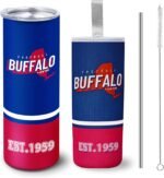 Tumbler 20oz Straight Skinny Car Cups With Insulated Cup Sleeve Portable Handle, Sports Travel Coffee Mug, Stainless Steel, Insulated,Classic Collection Gifts for Men Women Fans - Image 2