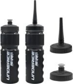 UICE Hockey Water Bottle 25.3oz 2 Pack - Leakproof Sport Water Bottles with Short/Long Nozzle Lids for Hockey/Lacrosse/Baseball/Softball/Football/Fitness,Black - Image 2
