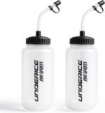 UICE Hockey Water Bottle with Long Straw 2-Pack & 1 Liter (34 Oz) BPA-Free Sports Water Bottles Easy Squeeze Bottle Lid with Extra Cap for Football Lacrosse Boxing Helmet Sports - Image 2