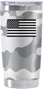USA Collection - 20oz Supreme Stainless Steel Water Bottle - Insulated & Vacuum Sealed for COLD or HOT Containment with a "Sleek White Multicam Design & Leak-Proof Magnet Top" - Image 2