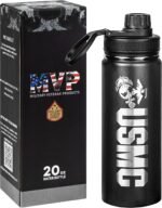 USMC 20oz Water Bottle | Marine Corps Double Wall Vacuum Insulated Stainless Steel | Disabled Vet Owned Business | USMC 20oz Water Bottle - Image 2