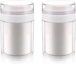 USRommaner 2 Pack 3.34 oz Airless Pump Jar,Empty Acrylic Vacuum Jar with Press Pump,Portable Travel Face Cream Lotion Container Pot for Makeup,Essence,Moisturizer,Eye Cream,Gel-Big,White - Image 2