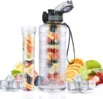 UTEBIT 52 OZ Fruit Infuser Water Bottle, Half Gallon Insulated Sports Water Bottle With Straw, 1.5L BPA Free Leak Proof Tritan Large Water Jug with Strap for Gym, Camping, Travel, Outdoor - Image 2