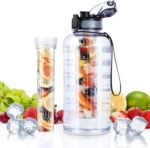 UTEBIT Fruit Infuser Water Bottle - 68 OZ Leakproof Plastic Infusion Bottle With Straw for Gym, Camping, Travel, Outdoor - Image 2