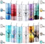 Uiifan 12 Set Christmas Team Employee Appreciation Gifts 20 oz May You Be Proud Stainless Steel Tumbler Cup with Lid, Straw and Keychains Set Bulk Inspirational Office Coworkers Gifts (Classic Style) - Image 2