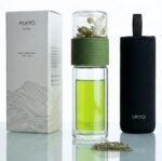 Ukiyo Sense Premium Double-Wall Glass Tea & Fruit Infuser Bottle - Travel Tumbler with Stainless Steel Filter and Neoprene Sleeve - Image 2