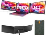 Ultra Thin Laptop Screen Extender Monitor Portable,14.2" 1080P FHD Lightweight Triple Screen,Portable Monitor for Laptops,Fit for 13-17" Laptop,Plug & Play Compatiable with Win/Mac/Chrome/Android - Image 2