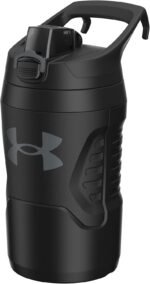 Under Armour 32 oz Insulated Water Bottles - Sports Water Jug with Fence Hook, Leak Resistant for Baseball, Football & More, 32 oz Insulated, Black/Black - Image 2