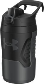 Under Armour 32 oz Insulated Water Bottles - Sports Water Jug with Fence Hook, Leak Resistant for Baseball, Football & More, 32 oz Insulated, Jet Grey/Black - Image 2