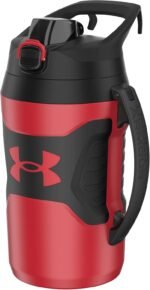 Under Armour Half Gallon Water Bottle Insulated, 64oz Insulated Water Bottle with Handle, Fence Hook, Leak Resistant, for Baseball, Football & More, Red/Black - Image 2
