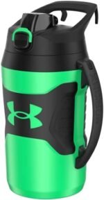 Under Armour Half Gallon Water Bottle Insulated, 64oz Insulated Water Bottle with Handle, Fence Hook, Leak Resistant, for Baseball, Football & More, Vapor Green/Black - Image 2