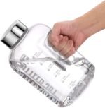 VENNERLI Half Gallon Water Bottle with Handle BPA Free Sports Water Bottles 74oz Large Plastic Water Jug 2.2L Motivational for Outdoor Hiking Camping Running (Clear) - Image 2