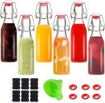 VSWINGBO 6 pack 8oz flip top glass bottles,swing top glass bottles 8 oz with lid for Home Brewing,2nd Fermentation,Kombucha,Kefir,Vanilla Extract,Juice,Tea,Beverages,Soda,Oils,Vinegar,Limoncello - Image 2