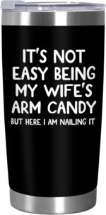 Valentines Day Gifts For Husband from Wife - 20 oz Stainless Steel Insulated Coffee Tumbler with Lid - Anniversary Wedding Birthday Gifts for Him Men Husband from Wife, Presents for Men - Image 2