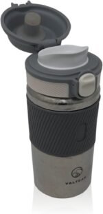 Valtcan Titanium Thermos 12oz Double Wall Water Bottle, Keeps Drinks Shakes Lattes Teas Hot and Cold, 380ml Hand Grip, Pop Lock Cap - Image 2