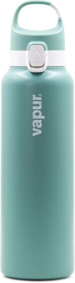 Vapur Chill Double Wall Insulated Reusable Water Bottle With Lockable Lid, Keeps Drinks Cold or Hot, Hydration On The Go, Ideal for Traveling, Hiking or Camping, BPA Free, 20 Ounce, Sea Glass Green - Image 2