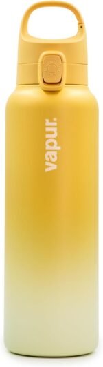 Vapur Chill Double Wall Insulated Reusable Water Bottle With Lockable Lid, Keeps Drinks Cold or Hot, Hydration On The Go, Ideal for Traveling, Hiking or Camping, BPA Free, 20 Ounce, Sunbeam - Image 2