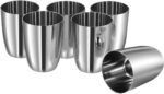 Vinod Stainless Steel Glass Set of 6 - Premium Metal Cups | Beer Glasses | Juice Glass - Image 2